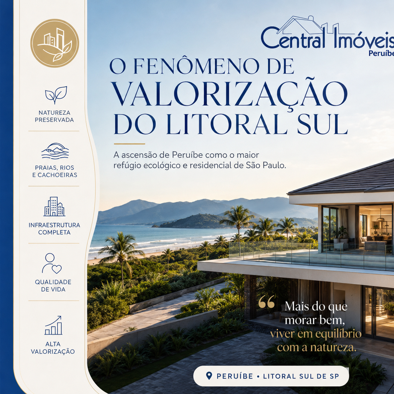 O Fenômeno de Valorização do Litoral Sul: A Ascensão de Peruíbe Como o Maior Refúgio Ecológico e Residencial de São Paulo
