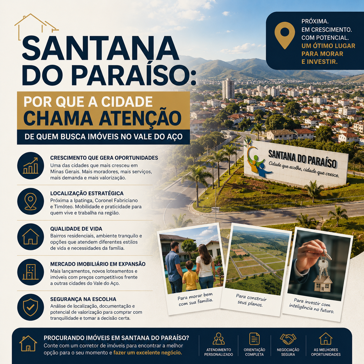 Santana do Paraíso: por que a cidade chama atenção de quem busca imóveis no Vale do Aço