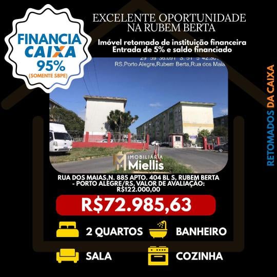 Retomados CAIXA à venda no bairro RUBEM BERTA, Porto Alegre, Referencia: 57580839