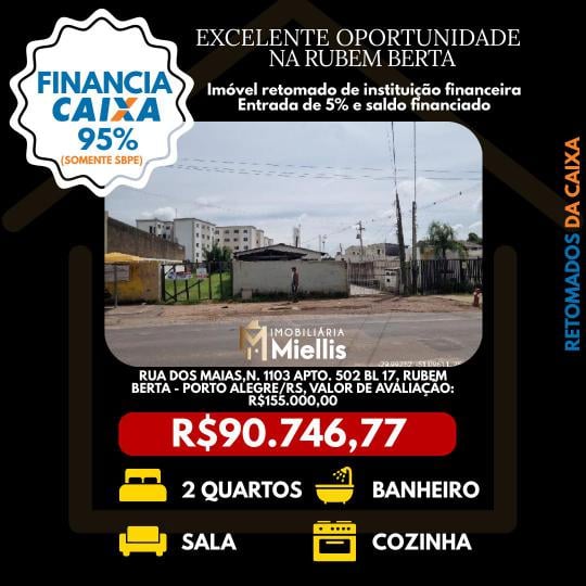 Retomados CAIXA à venda no bairro RUBEM BERTA, Porto Alegre, Referencia: 57580841