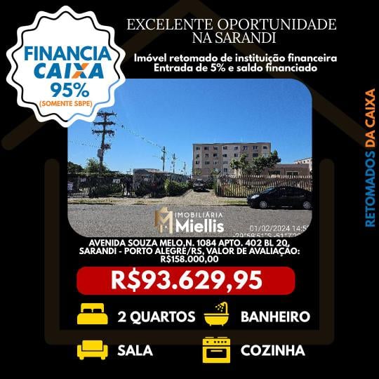 Retomados CAIXA à venda no bairro SARANDI, Porto Alegre, Referencia: 57580845