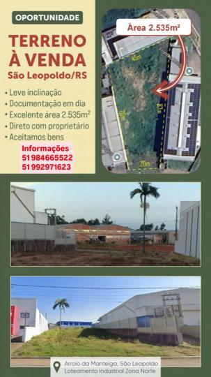 Área Industrial à venda no bairro Arroio da Manteiga, São Leopoldo, Referencia: 2193