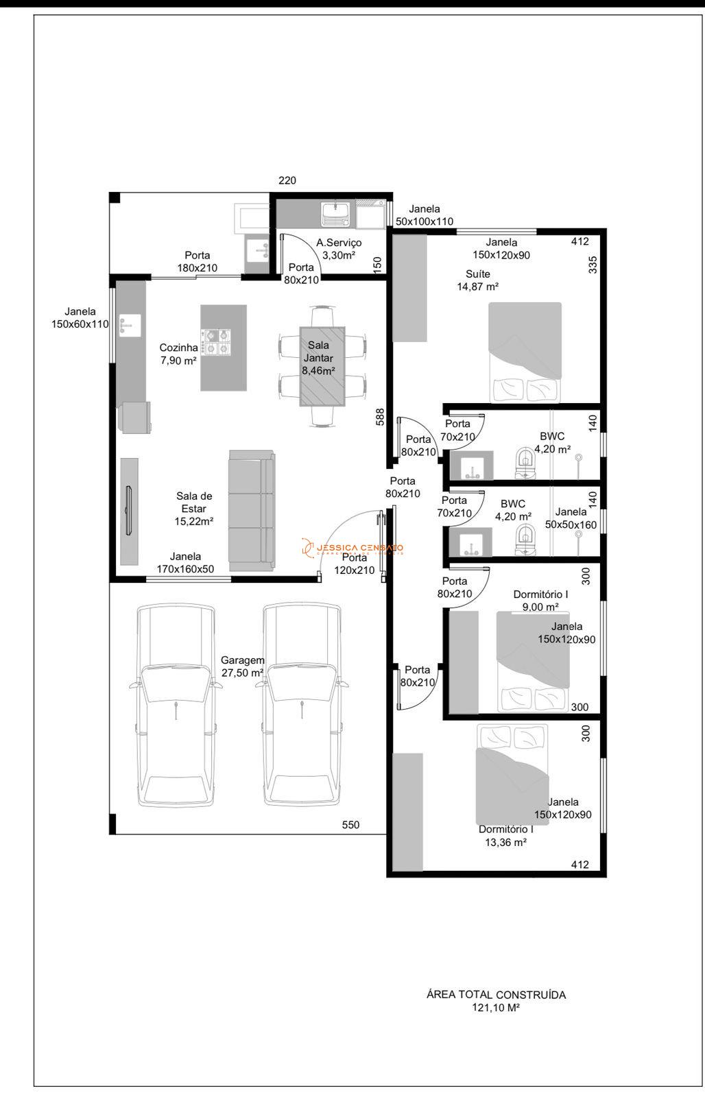 Casa de 3 quartos, 121m² no bairro Centro, em Guabiruba | Eu Corretor